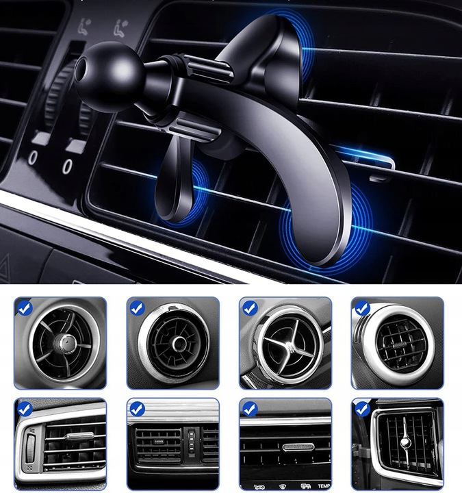 MOCNY UCHWYT SAMOCHODOWY NA TELEFON DO KRATKI