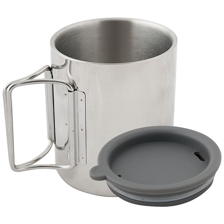 Kubek Termiczny Turystyczny HELIKON z przykrywką STAL NIERDZEWNA 250ml