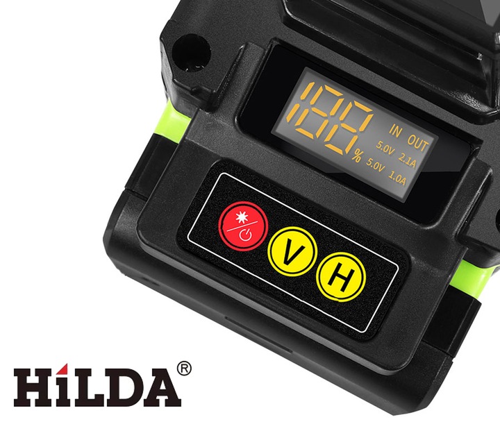 HILDA POZIOMICA 4D BLOKADA WAHADŁA LASER KRZYŻOWY SAMOPOZIOMUJĄCY 16 LINII