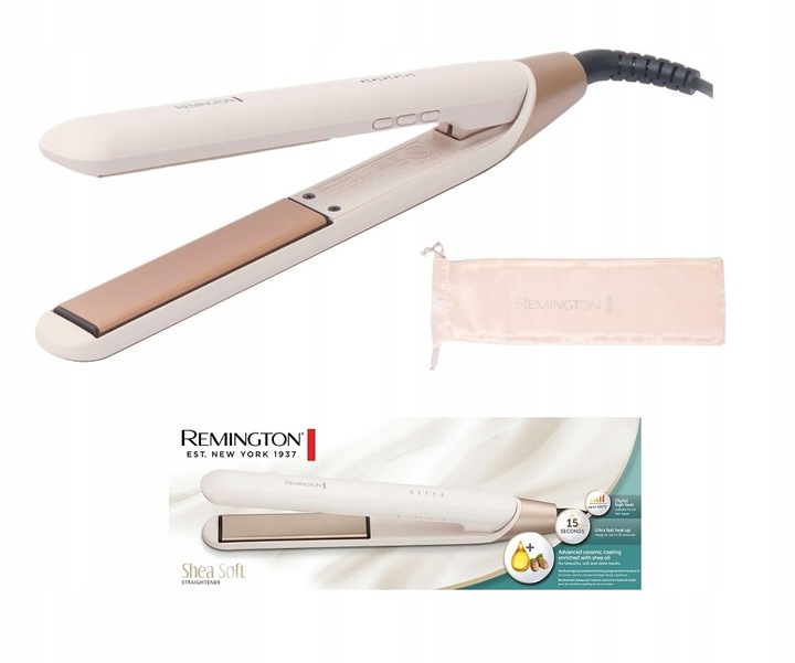 Perłowa PROSTOWNICA Ceramiczna do Włosów Powłoka Shea Soft REMINGTON