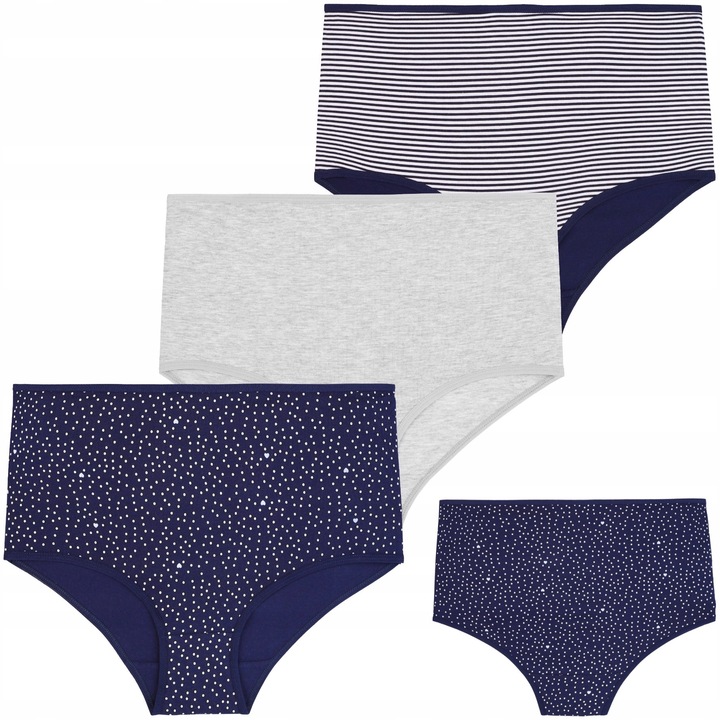 MAJTKI DAMSKIE Z WYSOKIM STANEM FIGI PLUS SIZE ELEGANCKIE MORAJ XXL 3-PAK