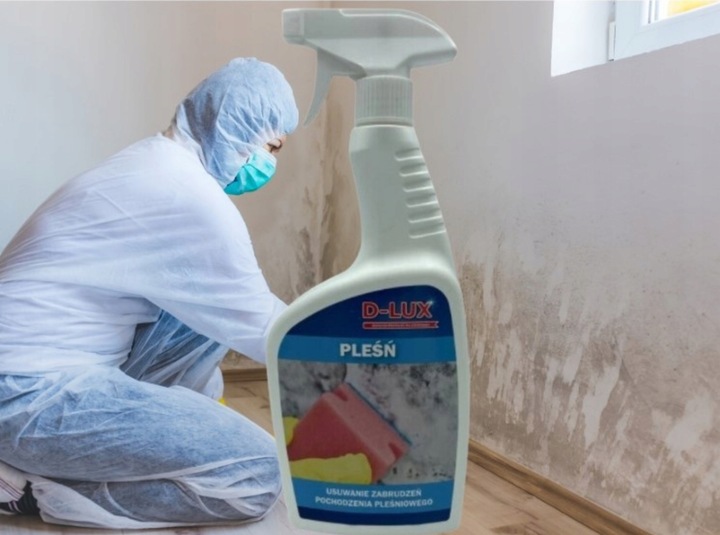 Płyn Środek do Usuwania Pleśni Grzyba D-LUX na Pleśń Czarne Osady 500ml
