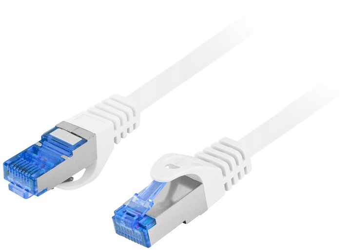 Kabel Internetowy Ethernet Skrętka RJ45 LAN kat 6A SFTP LSZH 10m Biały