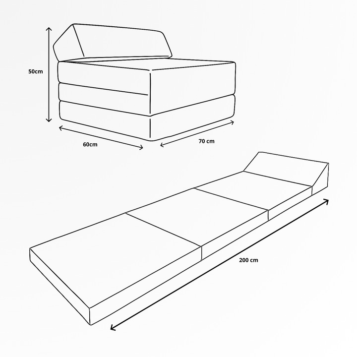 MATERAC TURYSTYCZNY SKŁADANY ROZKŁADANY KAMPING AUTO KAMPER DOM