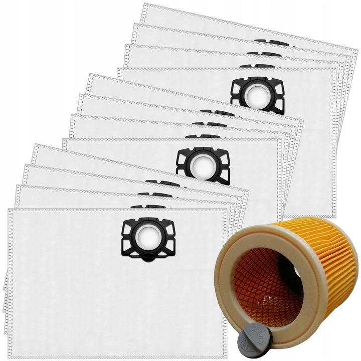 12x DUŻE Worki Filtr do odkurzacza Karcher WD3 WD2 PUS KWD3 KFI 357