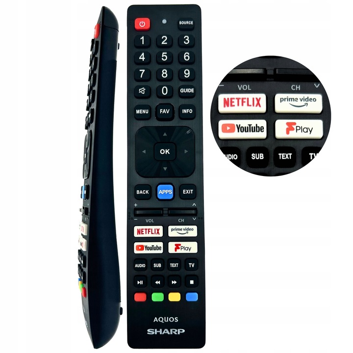 Oryginalny pilot Sharp AQUOS SHW/RMC/0140N oryginał