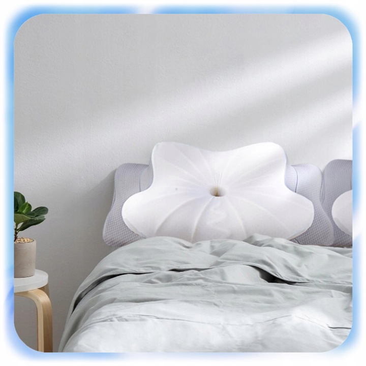 PODUSZKA ORTOPEDYCZNA ERGONOMICZNA PIANKI MEMORY PROFILOWANA POD KARK SZYJĘ