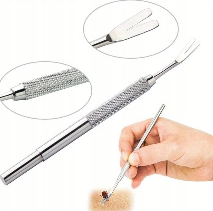 SZCZYPCE PĘSETA DO USUWANIA WYCIĄGANIA KLESZCZY DLA PSA KOTA LUDZI ZESTAW