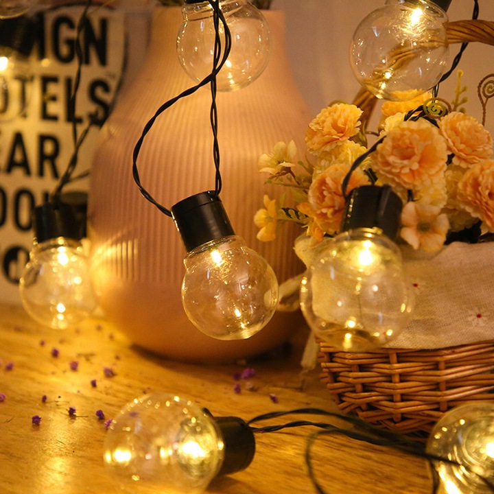 GIRLANDA SOLARNA OGRODOWA KULKI 10 LED