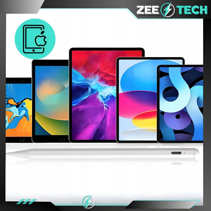 RYSIK PENCIL PEN DO APPLE TABLETA iPAD AIR PRO MINI STYLUS 2 GEN 4 KOŃCÓWKI