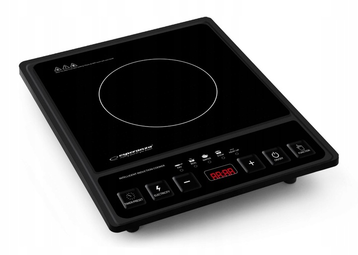 PŁYTA INDUKCYJNA KUCHENKA ELEKTRYCZNA 2000W TIMER MINUTNIK LCD 5-TRYBÓW