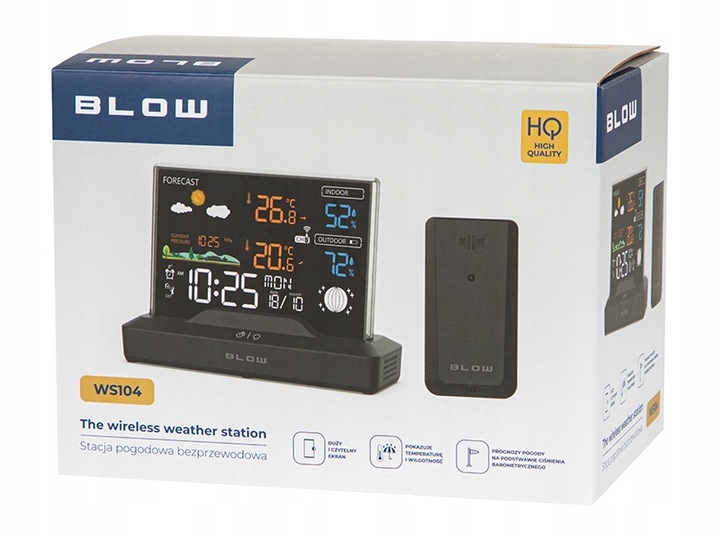 STACJA POGODY METEO BEZPRZEWODOWA POGODOWA TERMOMETR HIGROMETR