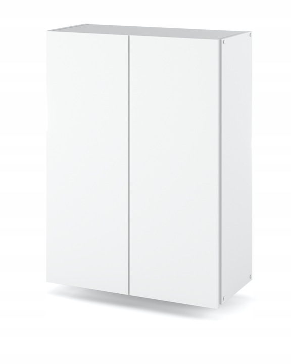 SZAFKA ŁAZIENKOWA WISZĄCA 60CM BIAŁA MATOWA DWUDRZWIOWA BEZUCHYWTOWA