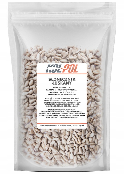 SŁONECZNIK ŁUSKANY 5kg Naturalny wysoka jakość | KOL-POL