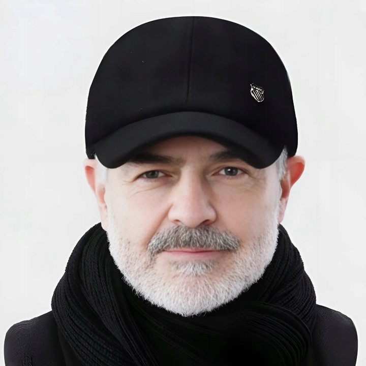 CIEPŁA CZAPKA ZIMOWA MĘSKA Z DASZKIEM SOLIDNA CHOWANE NAUSZNIKI NA
