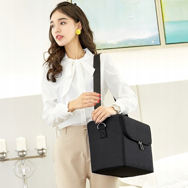 KUFEREK KOSMETYCZKA KUFER TORBA ORGANIZER KOSMETYKI POJEMNY XL