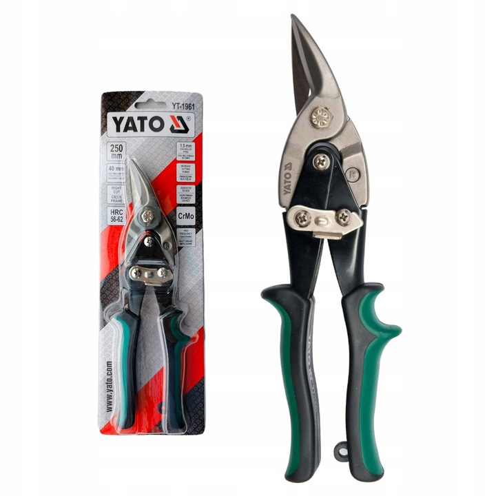 NOŻYCE DO BLACHY do cięcia PRAWE 250mm YATO