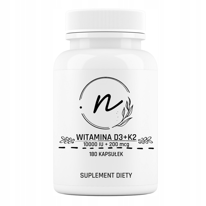 NaturePRO Witamina D3 + K2 10000 IU 200 mcg 180 kapsułek