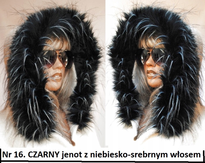 Futrzane OBSZYCIE do KAPTURA KOŁNIERZ SZALIK