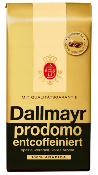 Dallmayr entcoffeineirt 500 gram ziarno NIEMIECKA