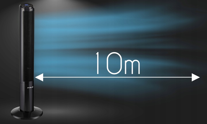 WENTYLATOR KOLUMNOWY CICHY 29db WIATRAK STOJĄCY JONIZACJA +10m zasięg