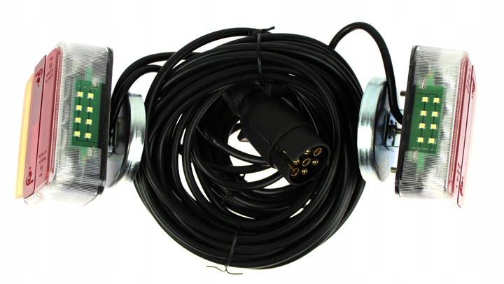 LAMPY TYLNE LED DIODOWE NA MAGNES PRZYCZEPY CE