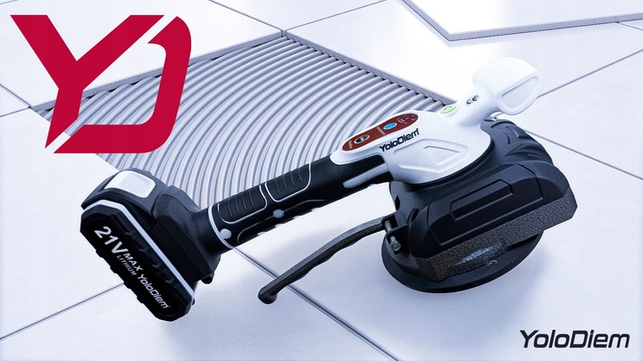 WIBRUJĄCA PRZYSSAWKA DO PŁYTEK WIBRATOR DO PŁYTEK PRO 21V AKU 2x2AH