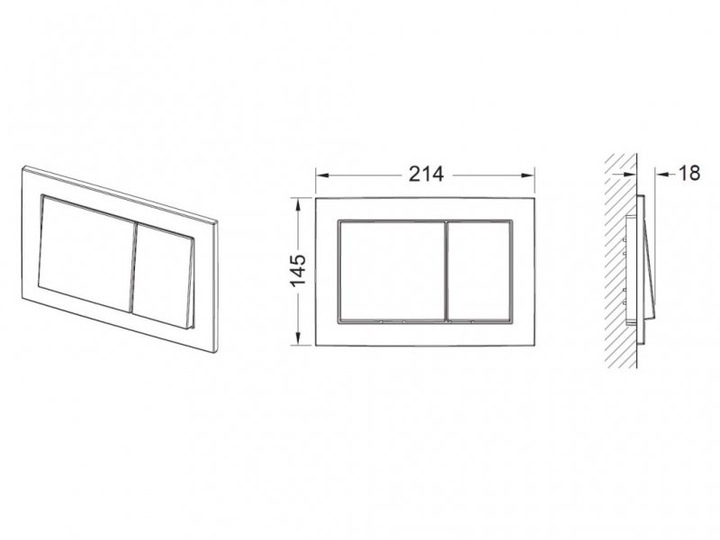 Przycisk spłukujący do WC Tece Base biały połysk 9240700