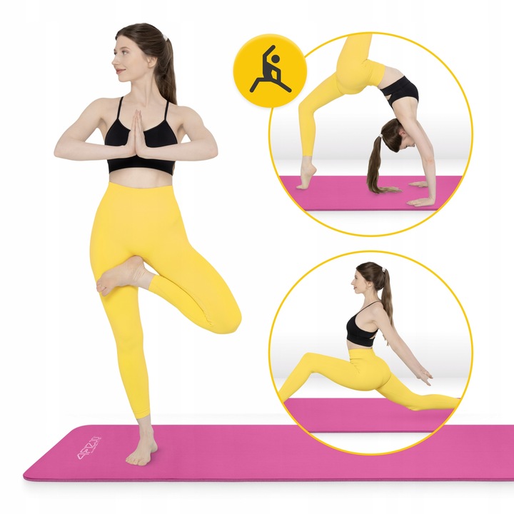 MATA DO ĆWICZEŃ JOGI GIMNASTYCZNA KARIMATA GRUBA NBR ANTYPOŚLIZGOWA