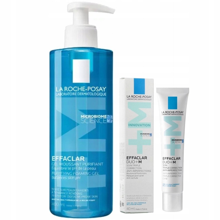 La Roche-Posay Effaclar Żel Oczyszczający 400 ml + Żel Dzień I Noc 40 ml