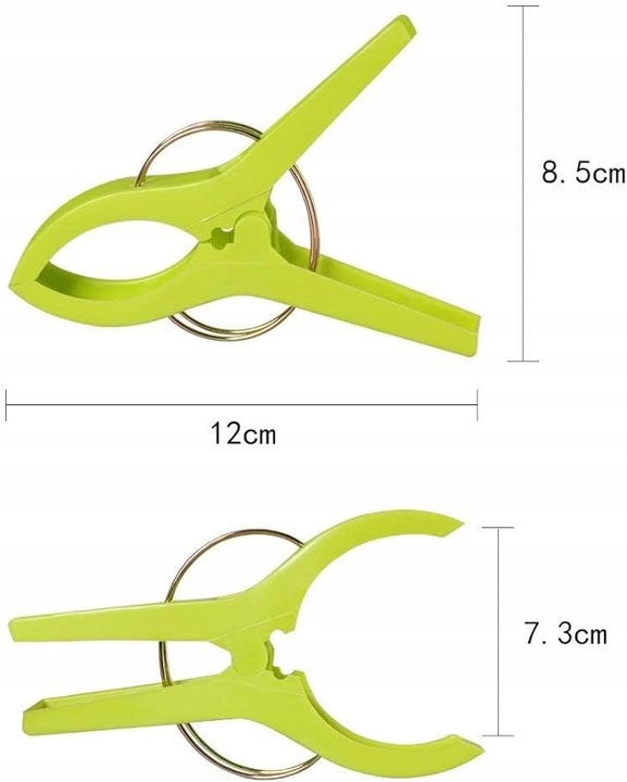 12x Duże Klamry do Ręczników – Klipsy na Leżak Spinacze Plażowe do Ręcznika