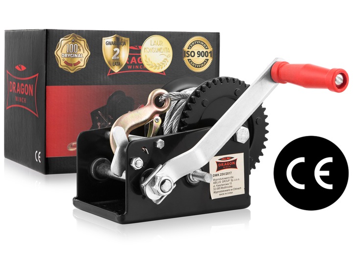 WYCIĄGARKA RĘCZNA KORBOWA LINOWA 1133kg WCIĄGARKA lebiodka przenośna