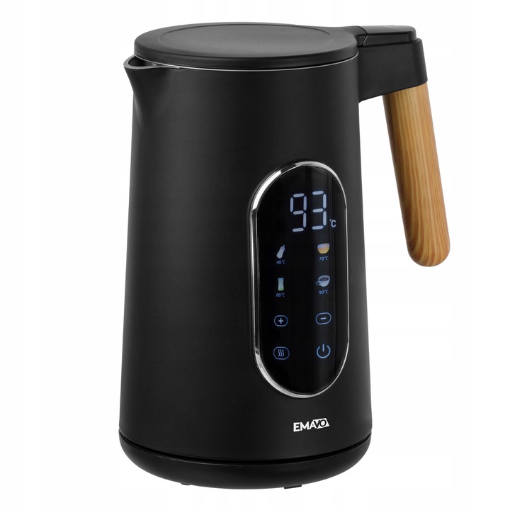 CZAJNIK ELEKTRYCZNY BEZPRZEWODOWY 1,7l 2200W CZARNY REGULACJA