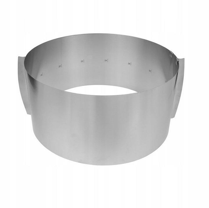 Rant Do Tortu Regulowany Śr 16-30CM Tortownica Wysoki 15 cm + 3 Łopatki OLK