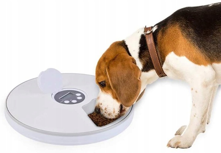 PODAJNIK DOZOWNIK KARMY AUTOMATYCZNY CZASOWY DLA PSA KOTA MISKA