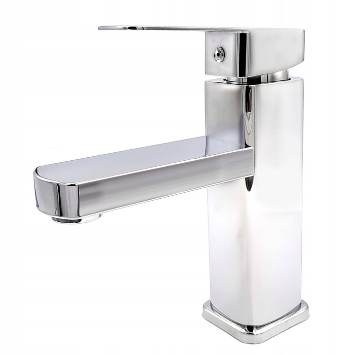 Bateria stojąca umywalkowa kran do umywalki zlewu chromowa niska CUBIC