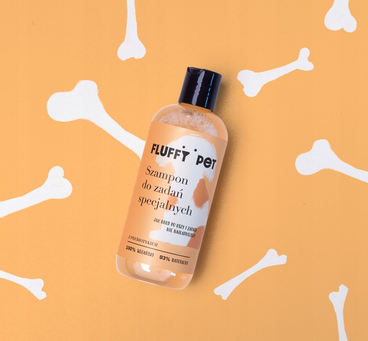 SZAMPON dla psów do zadań SPECJALNYCH FluffyPet 300ml HIPOALERGICZNY WEGAN