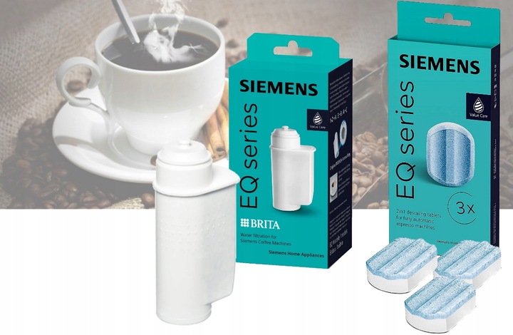 Tabletki odkamieniające i filtr do ekspresu SIEMENS TZ80002 TZ70003