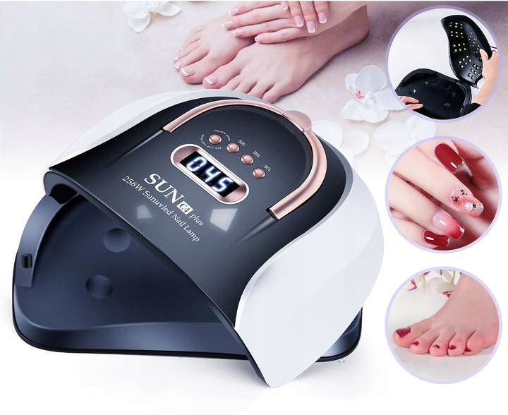 LAMPA DO PAZNOKCI UV LED 256W DO HYBRYD ŻELI MOCNA HYBRYDY SUN C4 PLUS