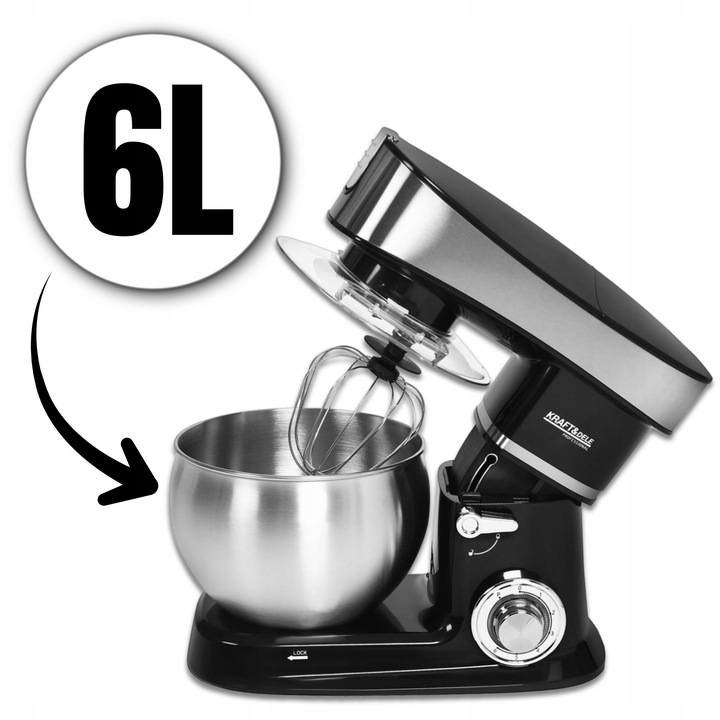 ROBOT PLANETARNY KUCHENNY MIKSER Z MISĄ BLENDER SZKLANY I MASZYNKA DO