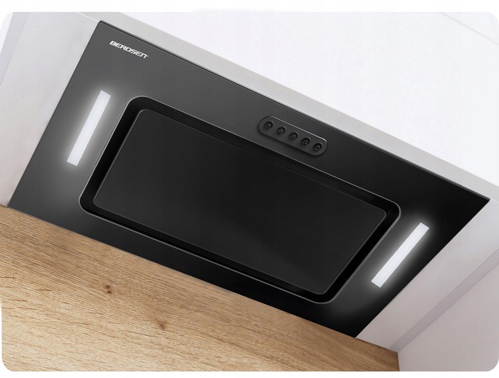 OKAP PODSZAFKOWY KUCHENNY LED CZARNY 52cm BERDSEN