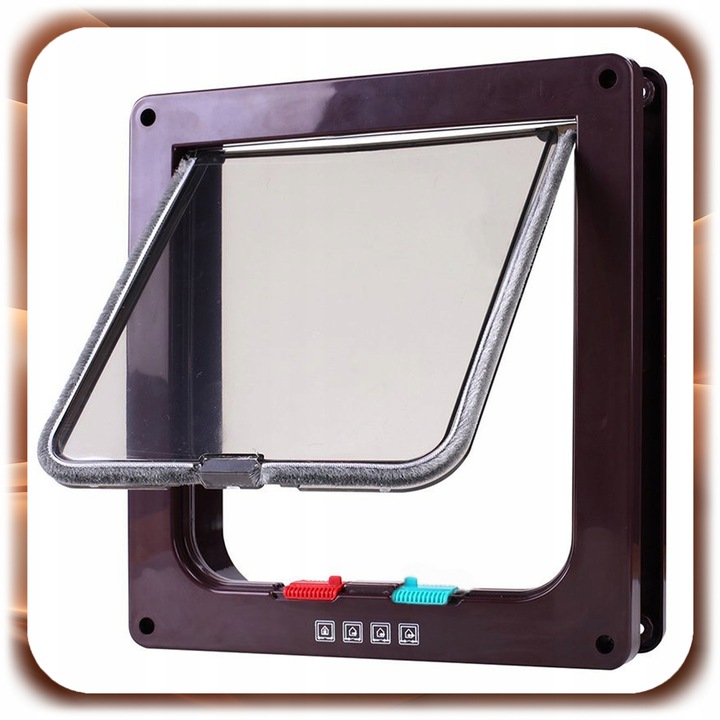 DRZWICZKI WAHADŁOWE DLA KOTA PSA DWUSTRONNE KLAPĄ 4SPOSOBY 4WAY XL +SZABLON