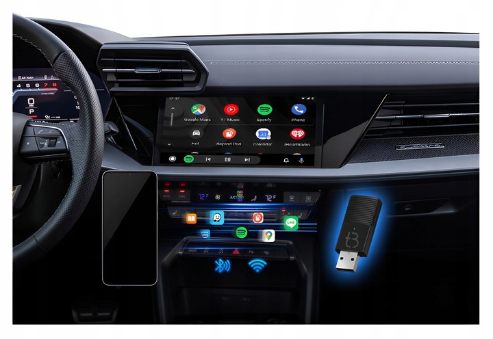 Bezprzewodowy Adapter Mini USB TB-NANO Carplay / Android Auto do