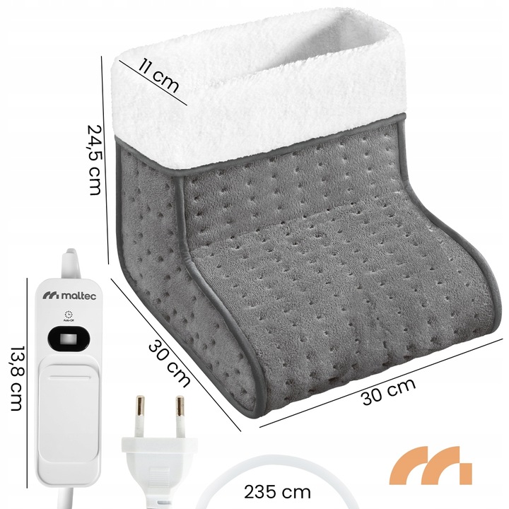 ELEKTRYCZNY BUT OGRZEWACZ STÓP NÓG MIĘKKI OCIEPLACZ Z PILOTEM 3