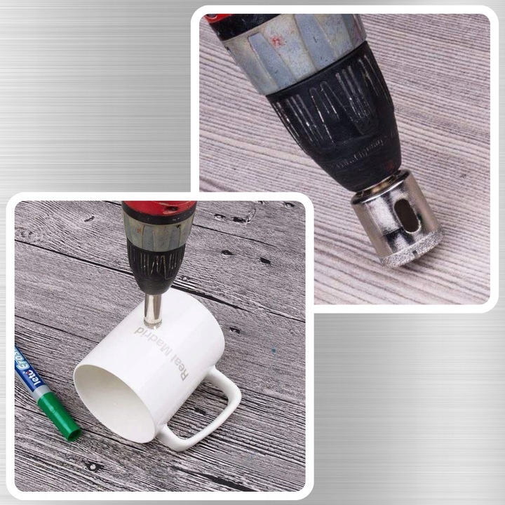 WZMOCNIONE OTWORNICE DIAMENTOWE DO GRESU PŁYTEK GLAZURY SZKŁA 10szt