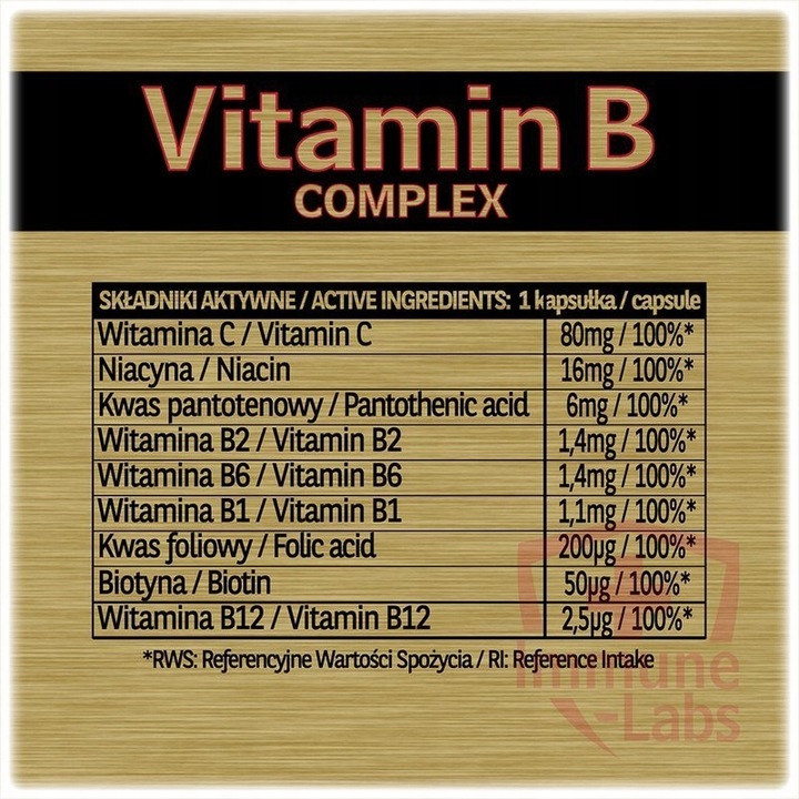 Immune-Labs Vit B Complex 120k WITAMINA B12 B2 B7