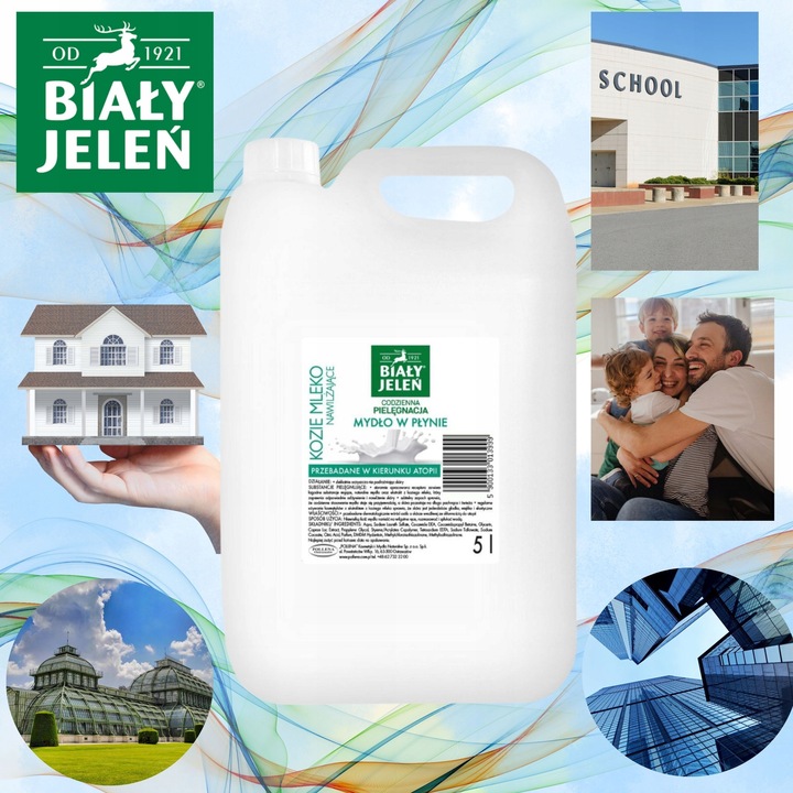 Mydło w płynie Biały Jeleń KOZIE MLEKO 5l nawilżenie 1 szt