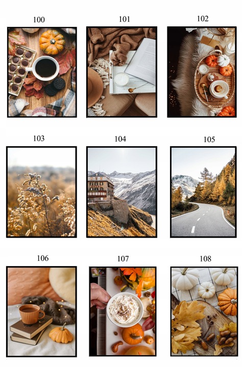 PLAKAT 40x50 JESIENNY poster DUŻO WZORÓW eviero do domu pejzaże na