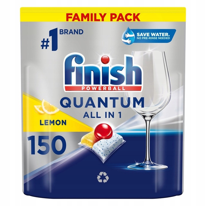 Kapsułki do zmywarki FINISH Quantum All in 1 Lemon 150szt