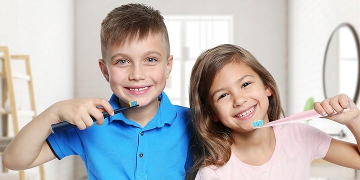 Szczoteczka soniczna dla dzieci 3-12 lat niebieska SEAGO SG-2303 USB-C